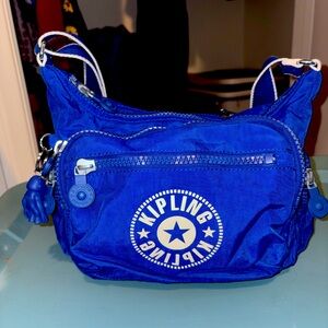 Kipling Blue Sporty Shoulder Bag with Signature Style